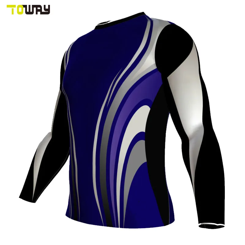 custom long sleeve men surfing rash guard manufacturer