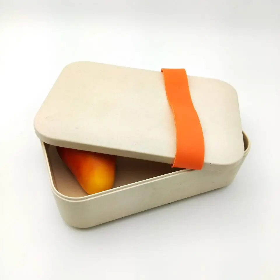 Biodegradable bamboo fiber breakfast lunch box bento food box