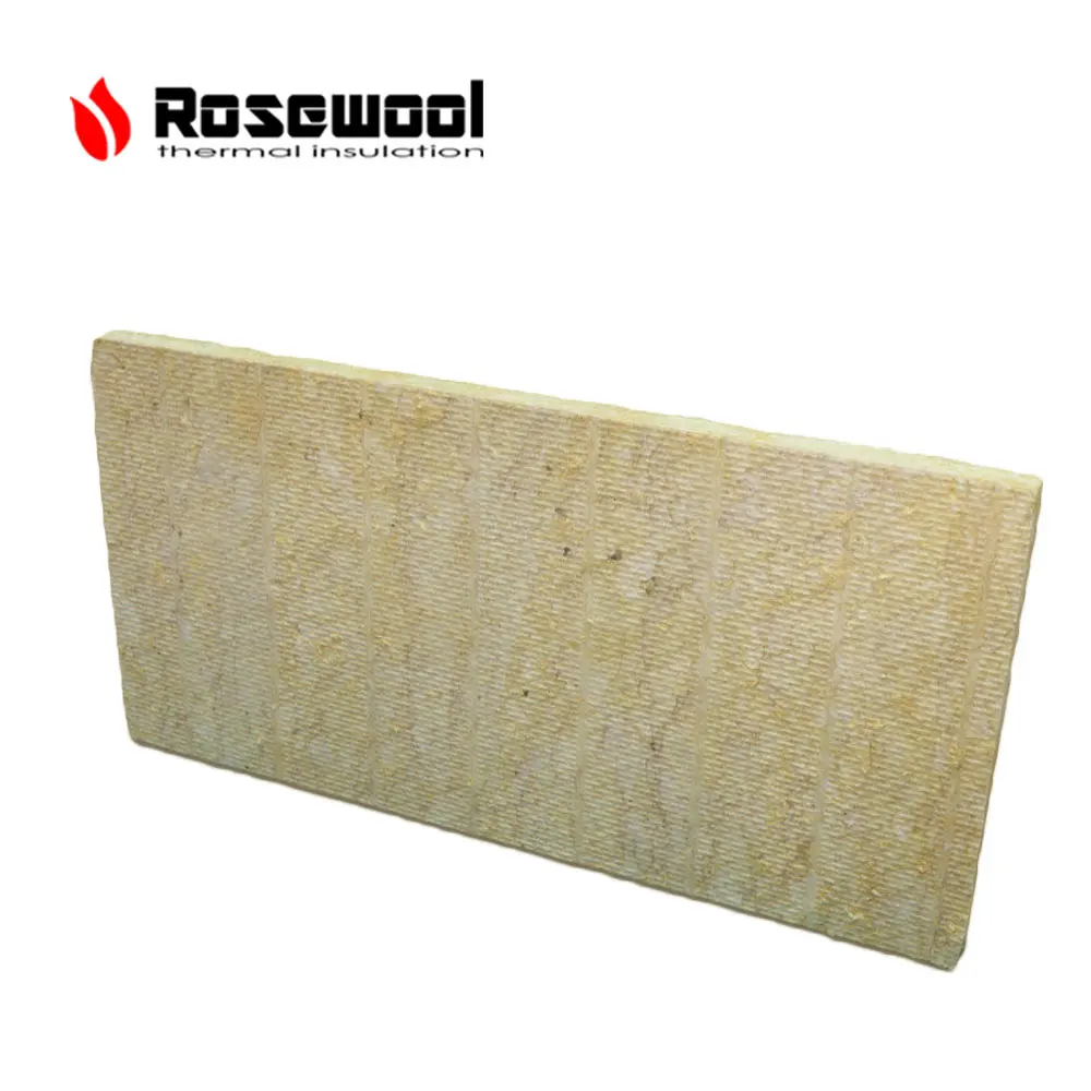 Soundproof Resin Bonded Thermal Water Miner Insulation Rock Wool Slab