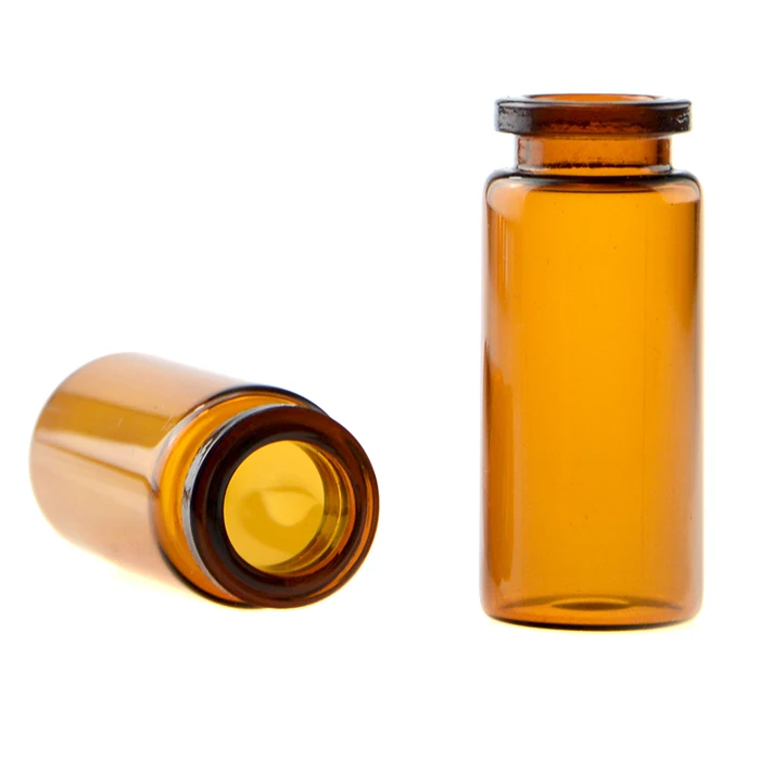 Amber moulded injection vial 10ml amber glass vial