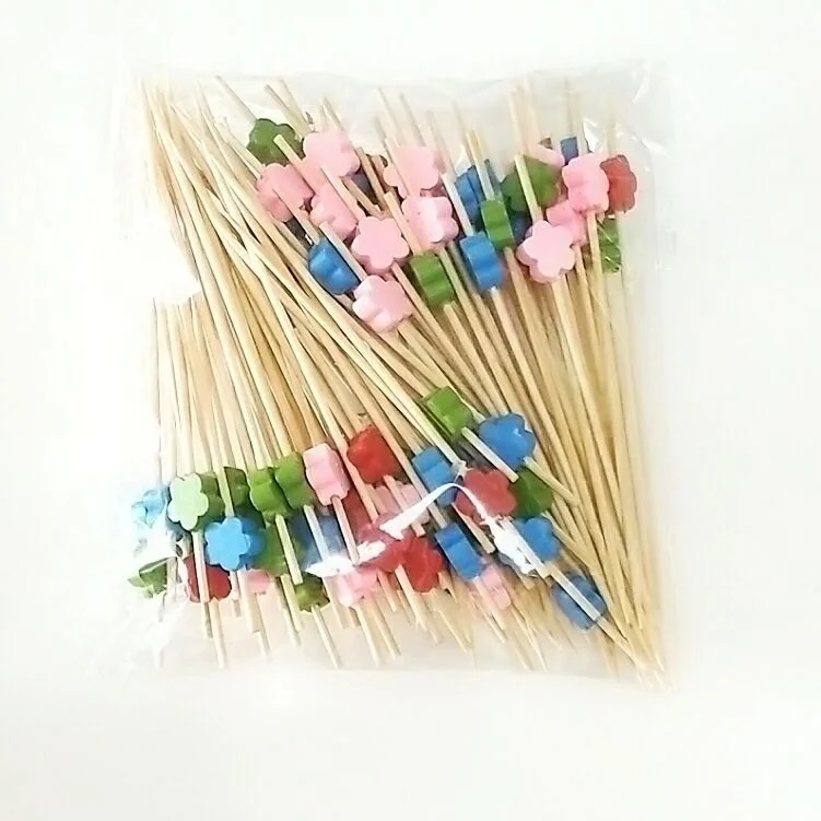 
 Декоративные бамбуковые шпажки для барбекю для вечеринки, ресторана, отеля/палочки/Цветные бамбуковые шпажки  