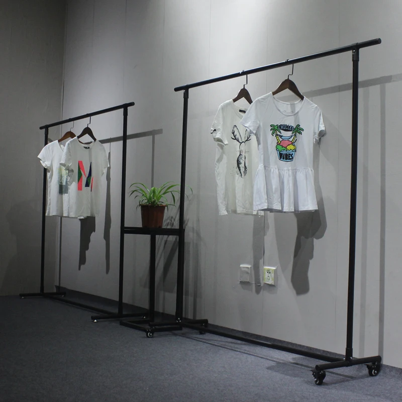 huohua hot sale fashion adjustable wrought iron clothes rack