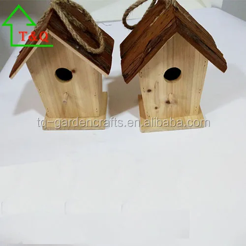 Hung Wall Bird House With a Nail