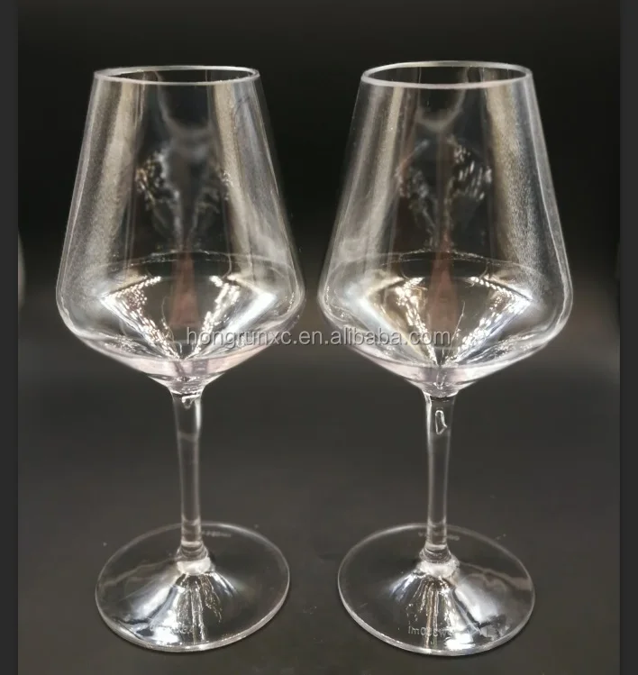 12oz Unbreakable Tritan plastic stemmed goblet wine glasses