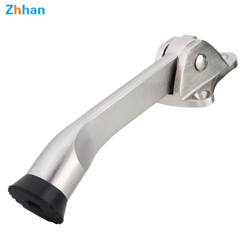 Kick Down Foot Operated Door Stop Stopper Prop Stay Spring Flip Door Stopper Zinc Alloy Graphic Design N/A