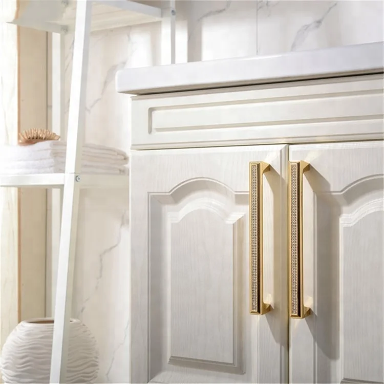 Luxury 24K Real Gold Or Chrome Czech Crystal Drawer Cabinet Knobs Wardrobe Door Handle Furniture Knobs Pull Handles