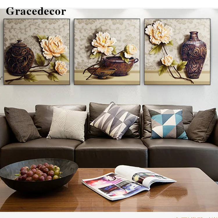 New Fashion Home Luxury Accessories Embossed Wall Oil Painting