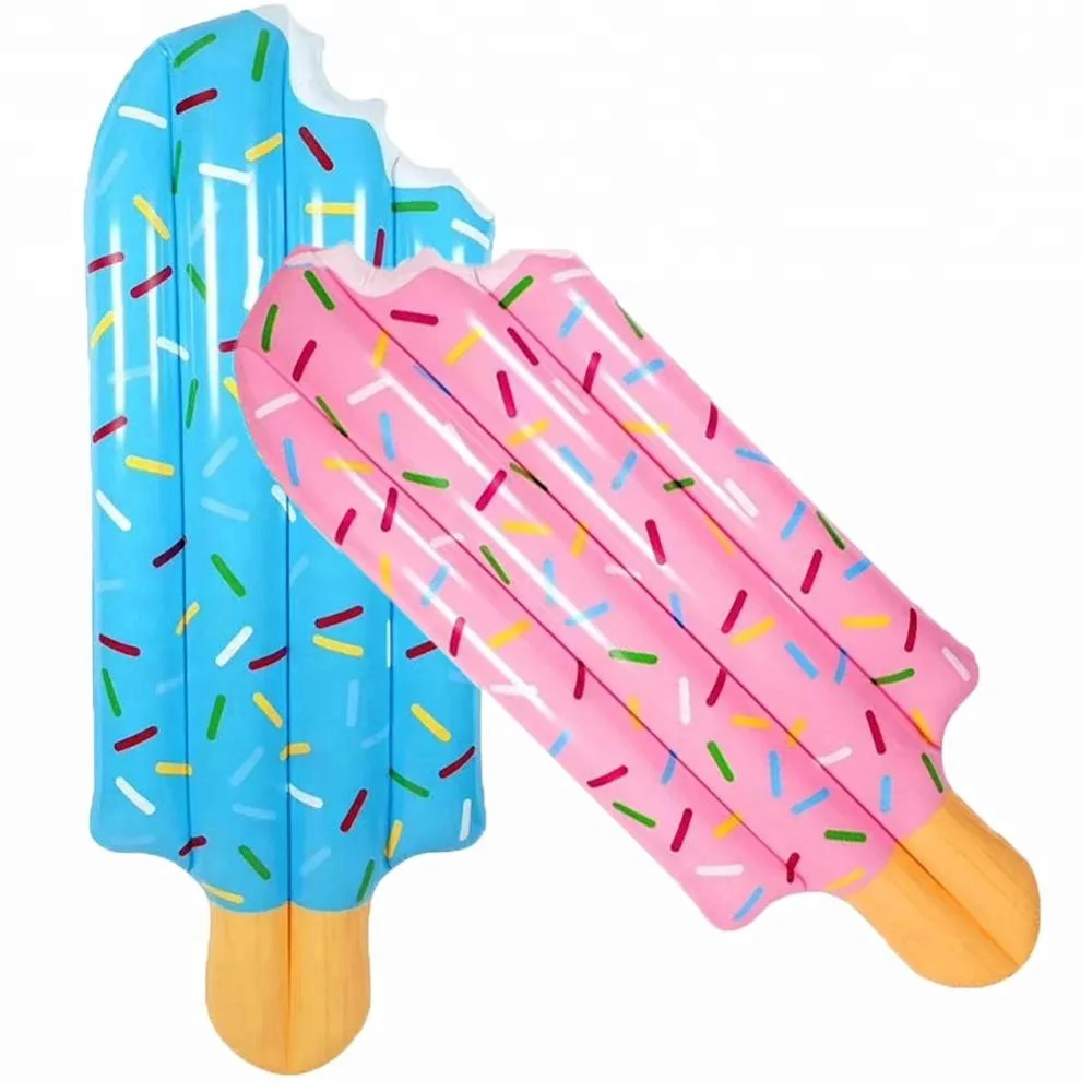 
summer pool decor lovely pink popsicle inflatable ice cream float mattress 