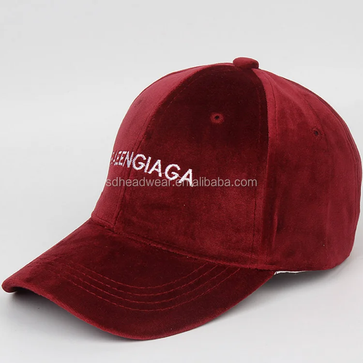 Fashion cheap men wholesale custom embroidered dad baseball velvet velour cap