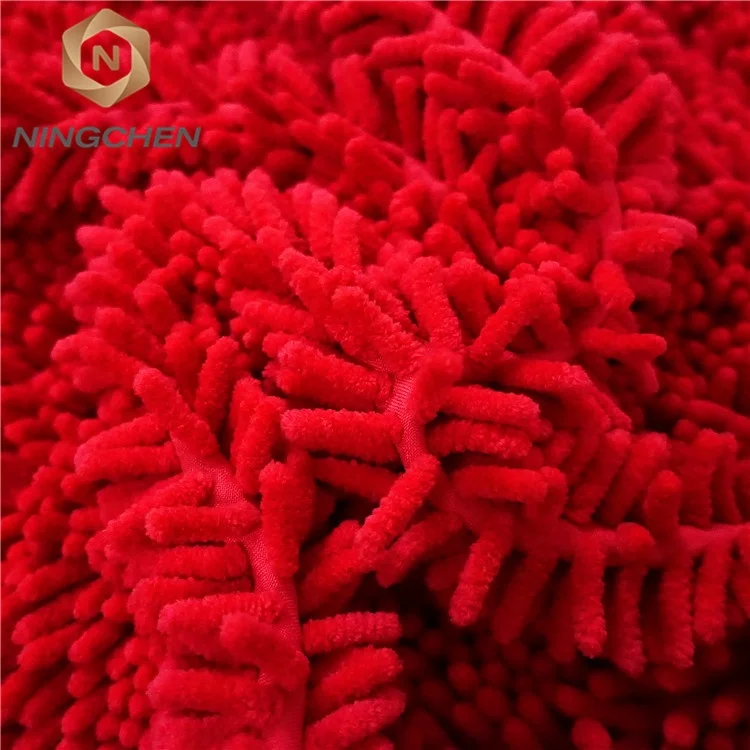 hot sales Microfiber 1200gsm Microfiber 100% Polyester Cleaning Fabric Microfiber Chenille Tufted Shaggy Mop Fabric in Rolls