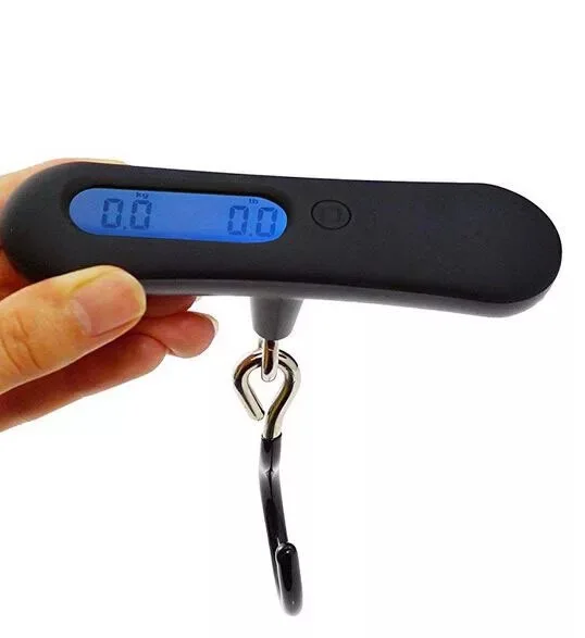 Hotsale portable automatic hanging travel digital luggage weighing scale suitcase scale with backlit LCD display