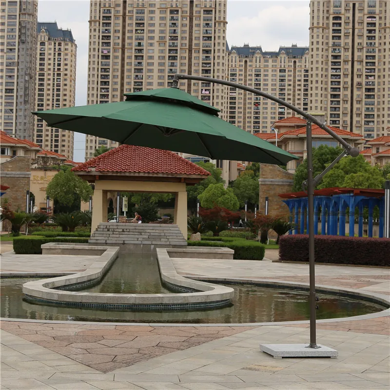 
New arrival double top outdoor banana umbrella outside beach golf inverted fold folding custom large outdoor big umbrella garden 