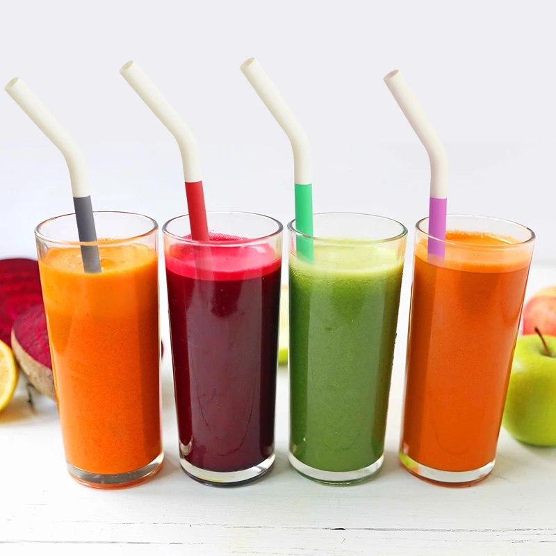 silicone drinking tips silicone straw set foldable silicone straw plastic drinking straw with spoon