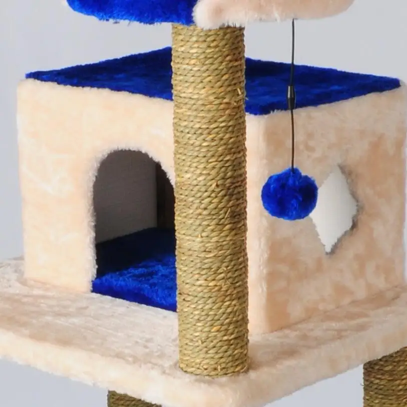 Costom sisal fabric large scratching post cat tree XXL cat climbing house (KS1030)