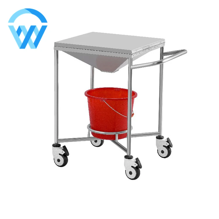 
304 Stainless Steel Equipment Hospital Debride Cart Medical Wound Cleaning Trolley 