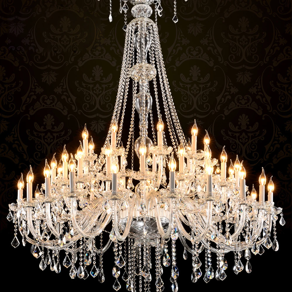 Modern hotel crystal large commercial chandeliers