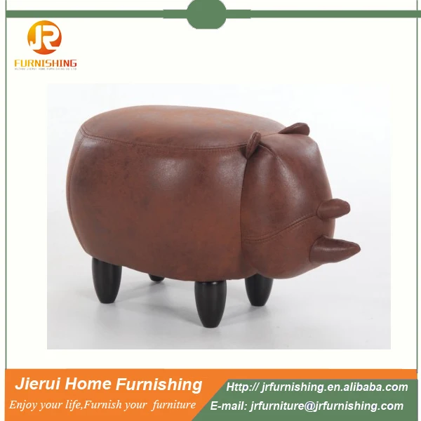 new design kids furniture Fabric Panada shape animal shape stool / ottoman JR-8009-1