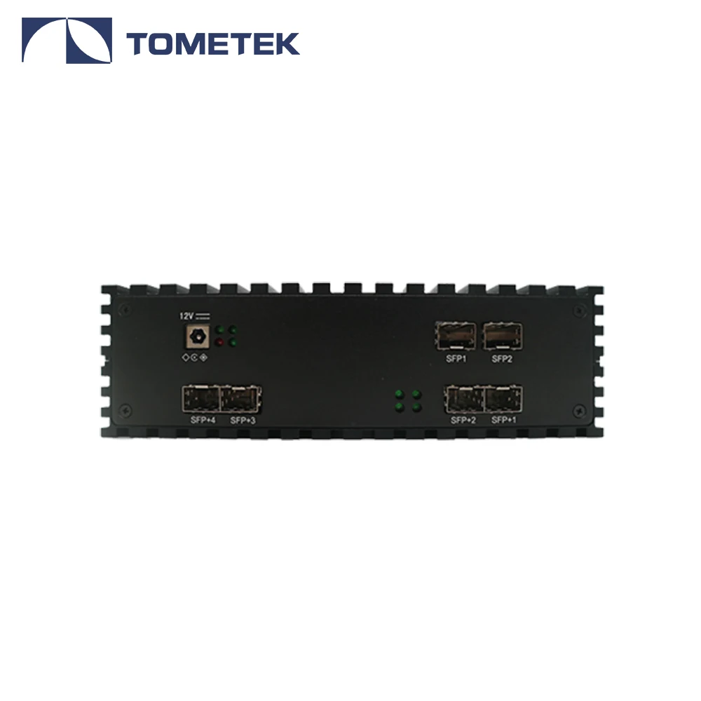 Fanless micro pc x86 mini computer intel celeron 3855U CPU SFP+  lan ports