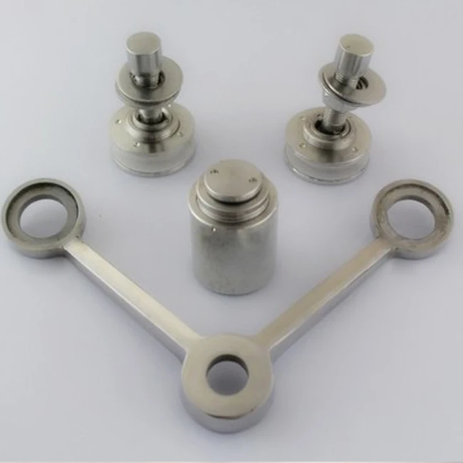
fixed glass connector two way arm stainless steel spider ss304/316 