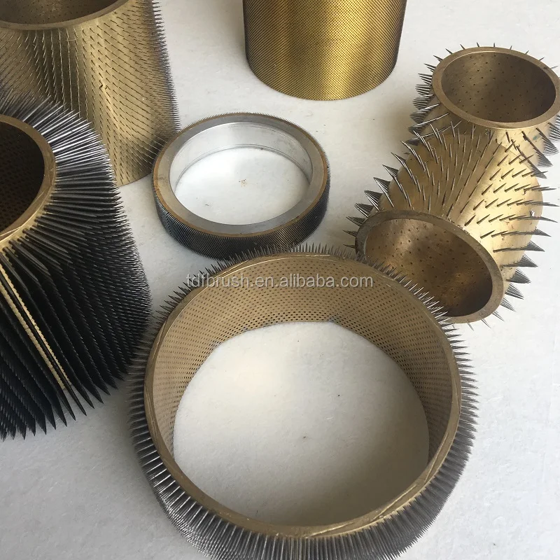 TDF Perforating Needle roller Pin Sleeves Pinned Roller for Leather Plastic Paper Rubber PP PE film Hole Punching