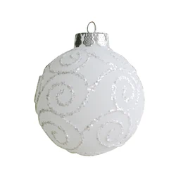 Personalized Shatterproof Printable Balls Wholesale White Glass Christmas Ball Ornaments