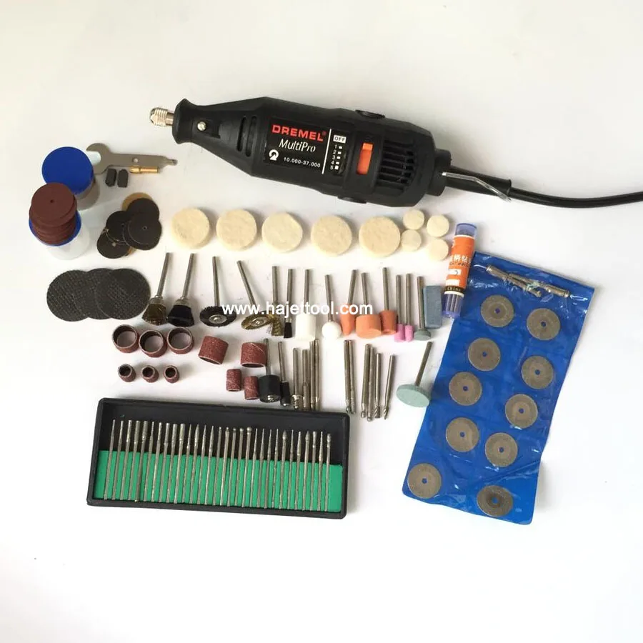 flexible rotate shaft jewelry drill shaft DREMEL rotary motor with 130pcs polishing kits & 20mm cutting discs