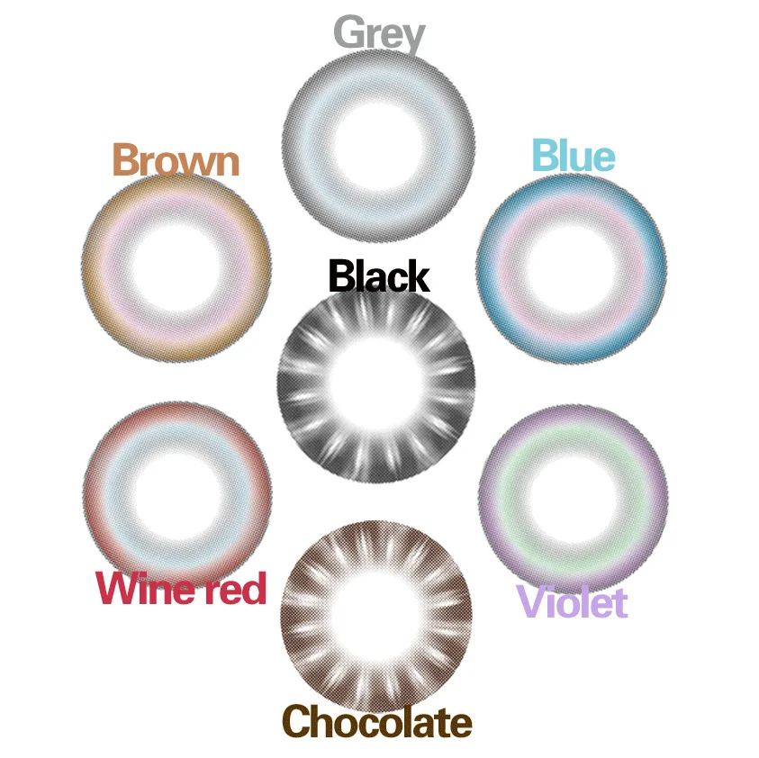Beauty Corner Rainbow Colored Contact Lenses Cosmetic Makeup Soft Korea Solotica Contact Lens