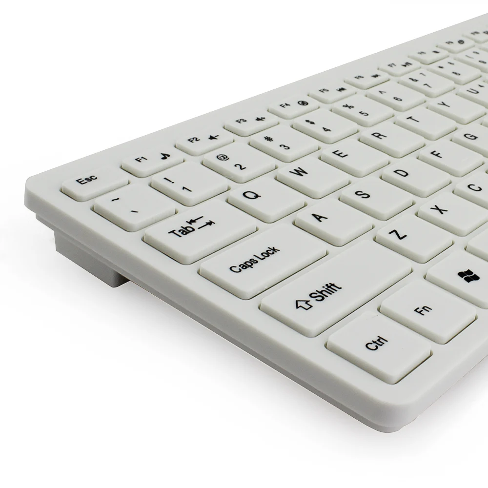 White wireless silicon keyboard and mouse for 7 inch tablet slim keyboard wireless