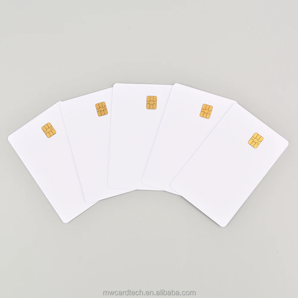 Wholesale Blank SLE4442 FM4442 Smart Chip Card White card Contact printing card