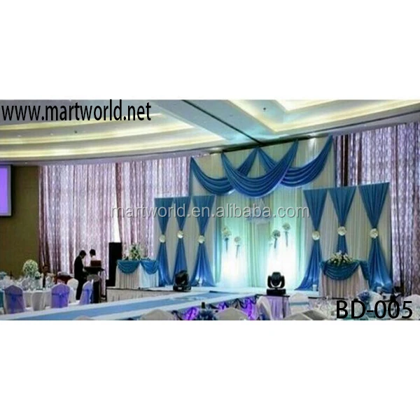 curtain pipe draping backdrops  and drape for wedding decoration fabric ceiling drape for wedding events party(BD-001)