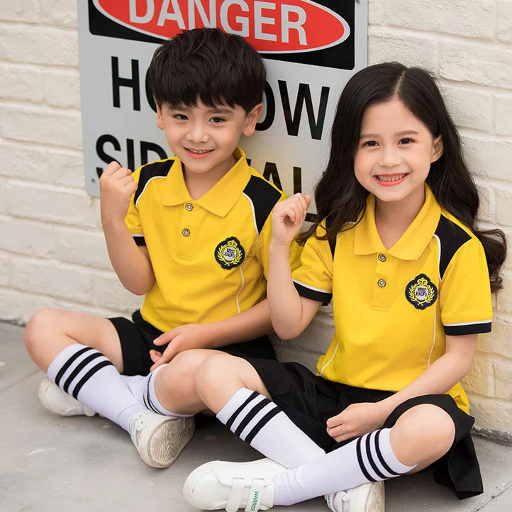 2019 Новая Летняя Детская школьная форма с короткими рукавами, спортивные костюмы, одежда для детского сада