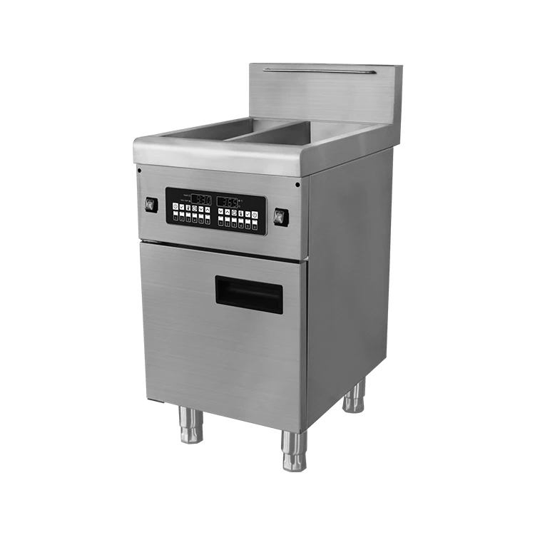 Commercial electric commercial potato fryer, double tank electric chicken chip fryer machine 7000W*2