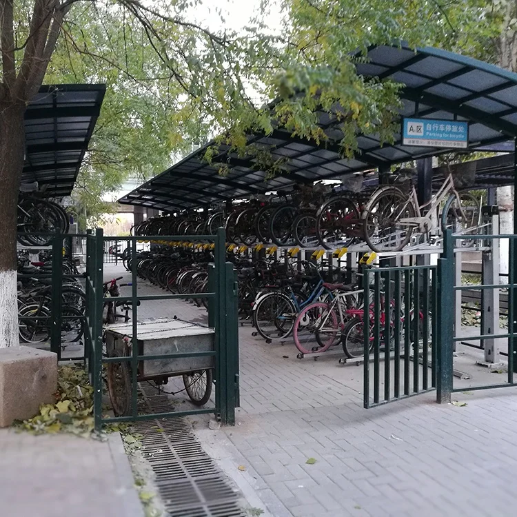 
Sliding design steady double decker bike rack for garage 
