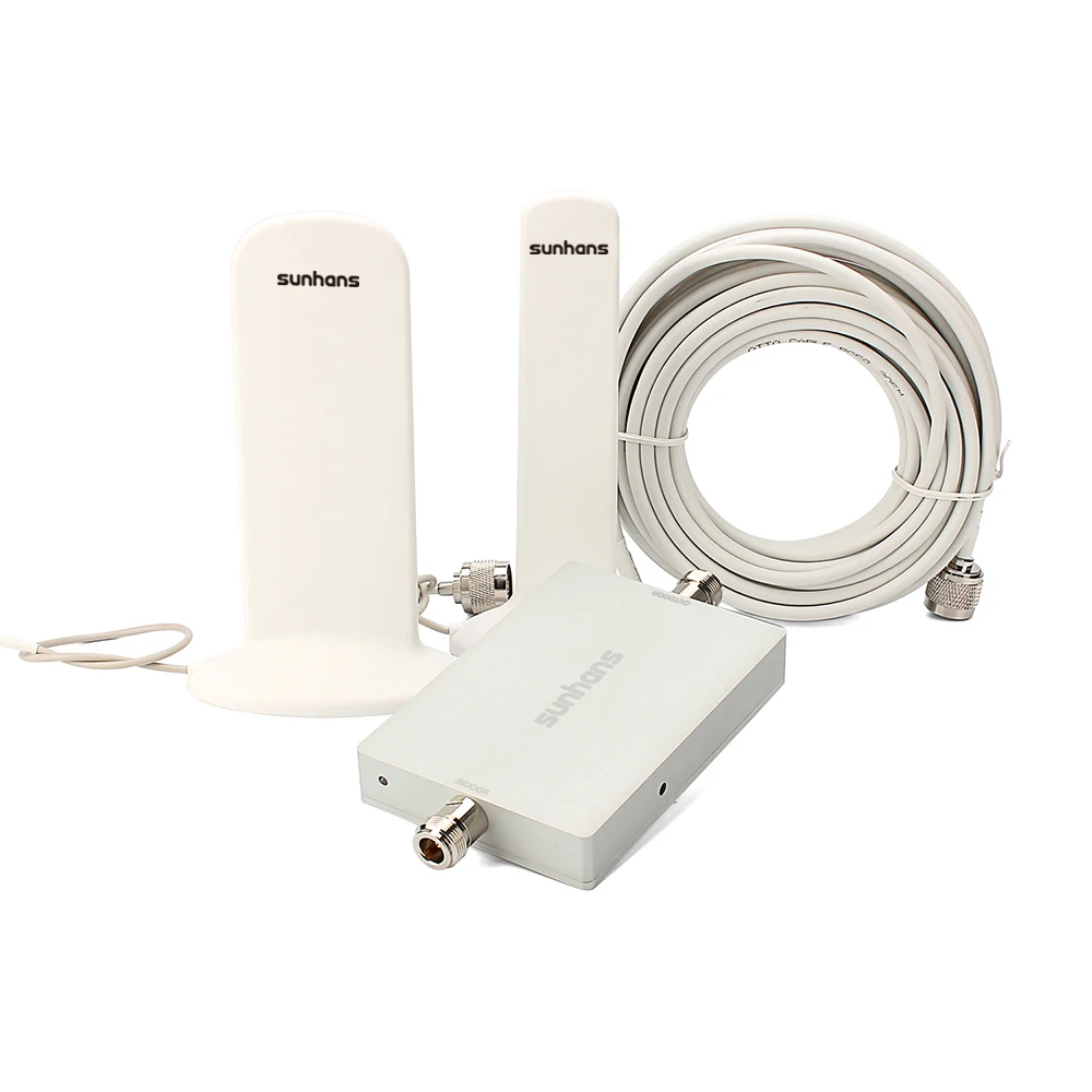 Мобильный усилитель Sunhans 2g3g4g 900/2100 МГц, двухдиапазонный усилитель мобильного сигнала, повторитель с внешней антенной, улучшение качества вызова