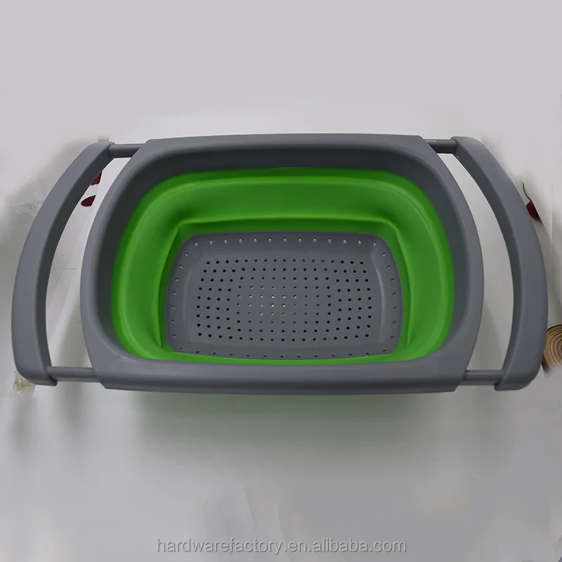 
Homeware Silicone Nylon Collapsible Vegetable Tools Strainer Plastic Colander Stainless Steel Eco-friendly LFGB 