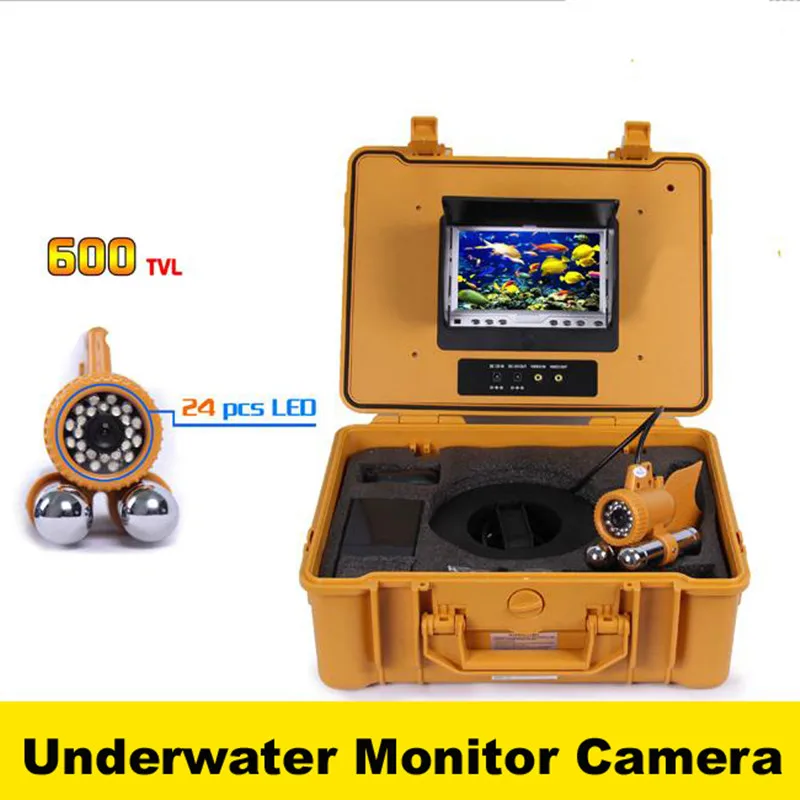 20 Meters Deep Underwater Waterproof Micro Fish Finder Fishing Video Camera System Kit With 24Pcs White LED Lights