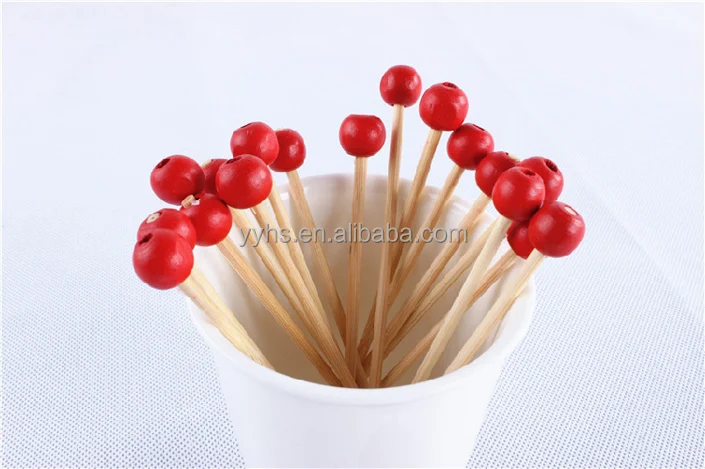 Одноразовые пищевые натуральные высококачественные бамбуковые палочки для фруктов шампуры