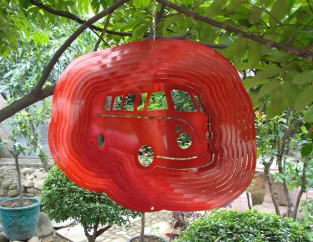 
Whole slae stainless steel wind spinner-Bus 