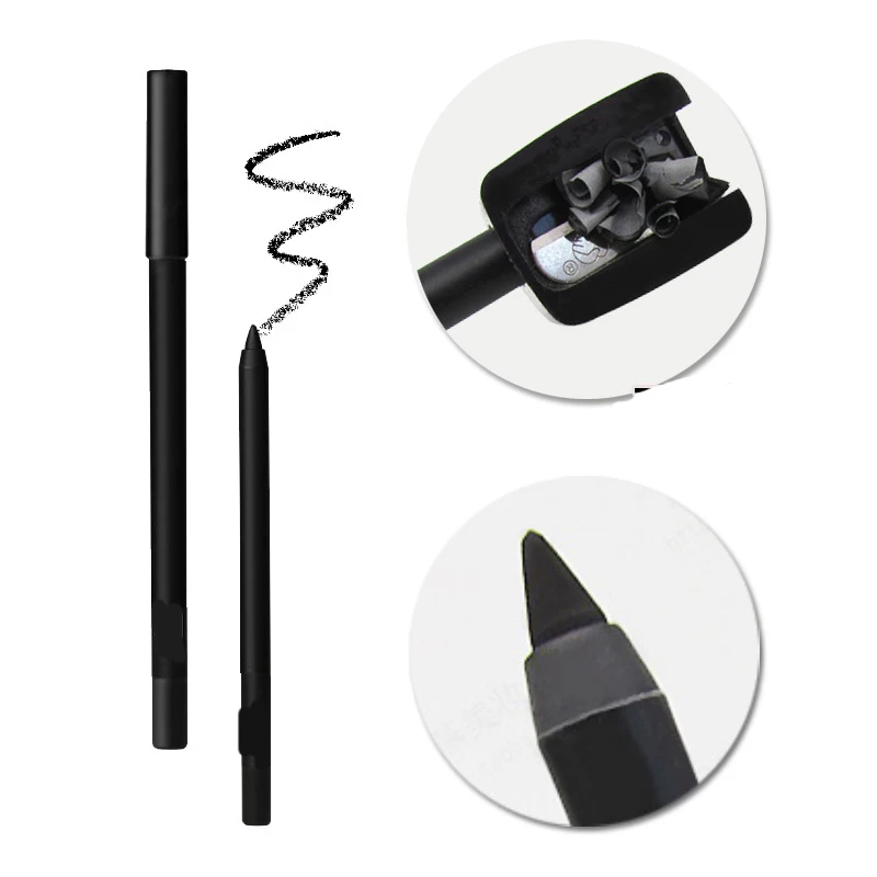 Newest  Easily Drawing Matte Dry Private Label Waterproof customize black eyeliner pencil