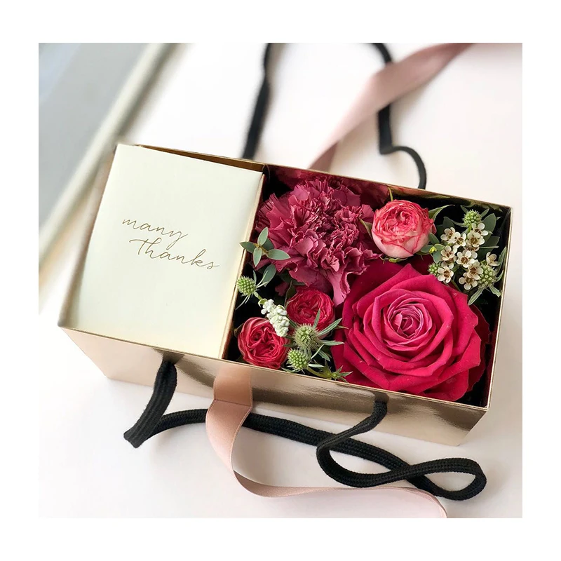Wholesale simple fashion waterproof paper bouquet decoration soap flower gift box