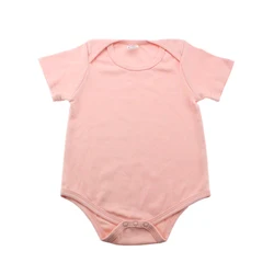 Factory custom Wholesale custom soft elastic plain color summer short sleeve peruvian pima cotton baby clothing