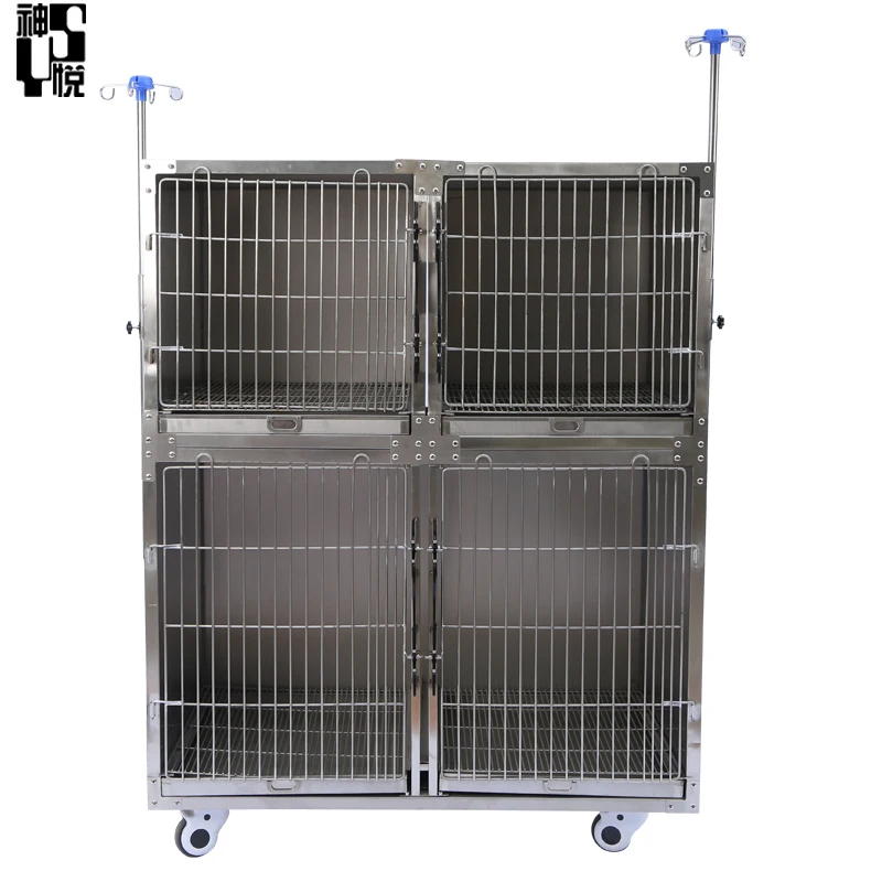 Good Pricehigh-end Hospital Dog Treatment Stainless Steel Veterinary Cat Cage