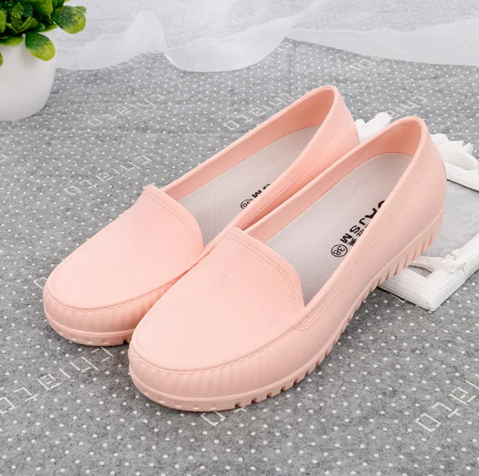 up-1263r Simple Casual Pregnant Woman White Flat Shoes Comfortable Hospital White Nurse Shoes 2023