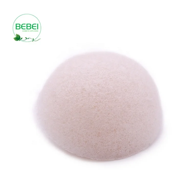 Private label cosmetics dropshipping half-ball shape freeze-drying konjac sponge