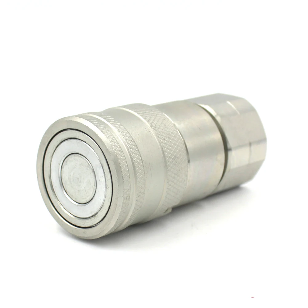 
3/4 inch NPT carbon steel ISO 16028 dry-break leak free flat face hydraulic quick coupling 