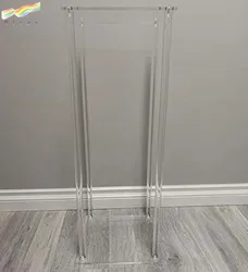 High Quality Transparent Clear Flower Stand Acrylic Column Event Aisle Decor Pillar Wedding Table Centerpiece