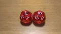 Free shipping Exclusive NEW Beautiful red Crystal dice 2pcs 16 sided D16 for board game card