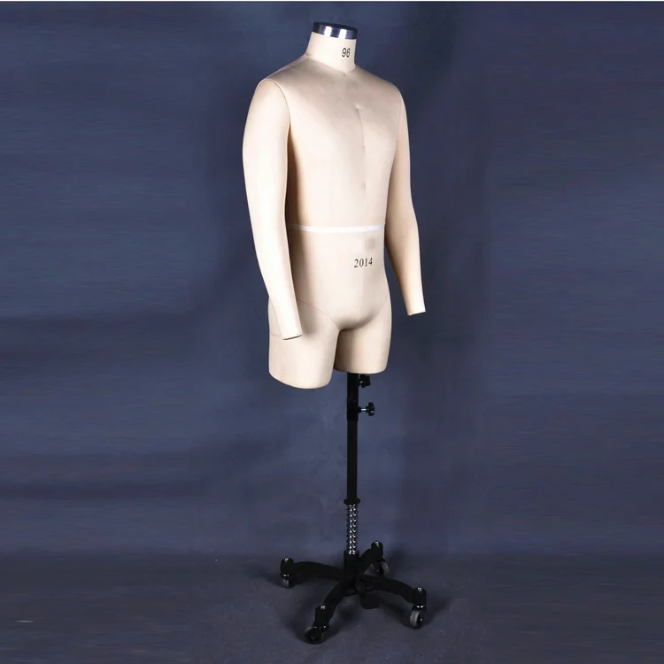 cheap wholesale adjustable size men dressmaker collapsible shoulder dress form male bust sewing mannequin for tailors