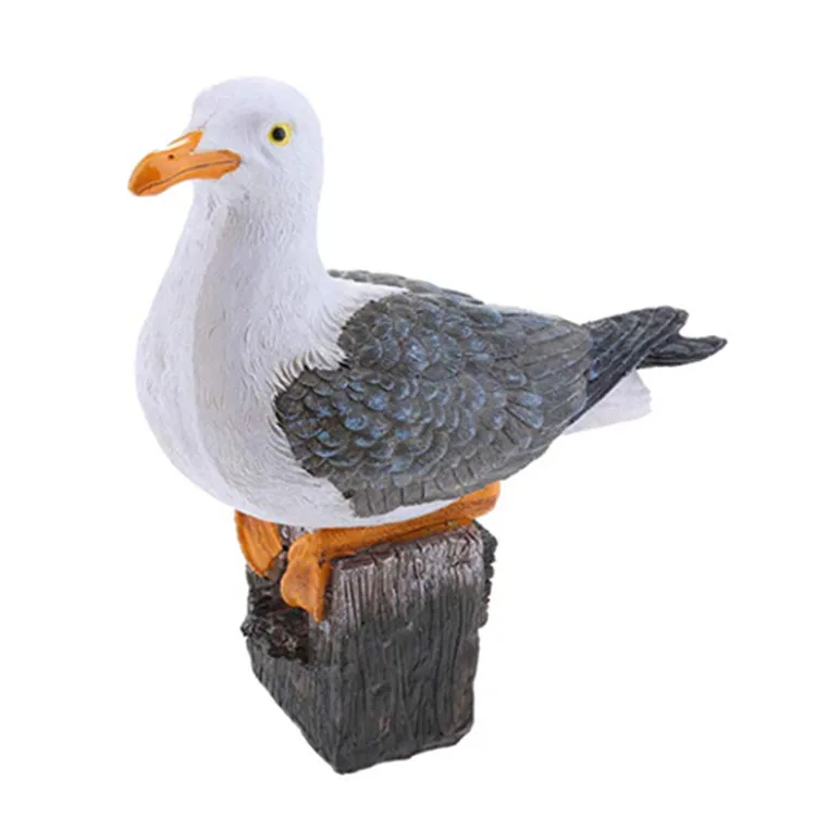 Creative Resin Craft Landscape Decor Seagull Statue Garden Lawn Ornament Animal Sculpture