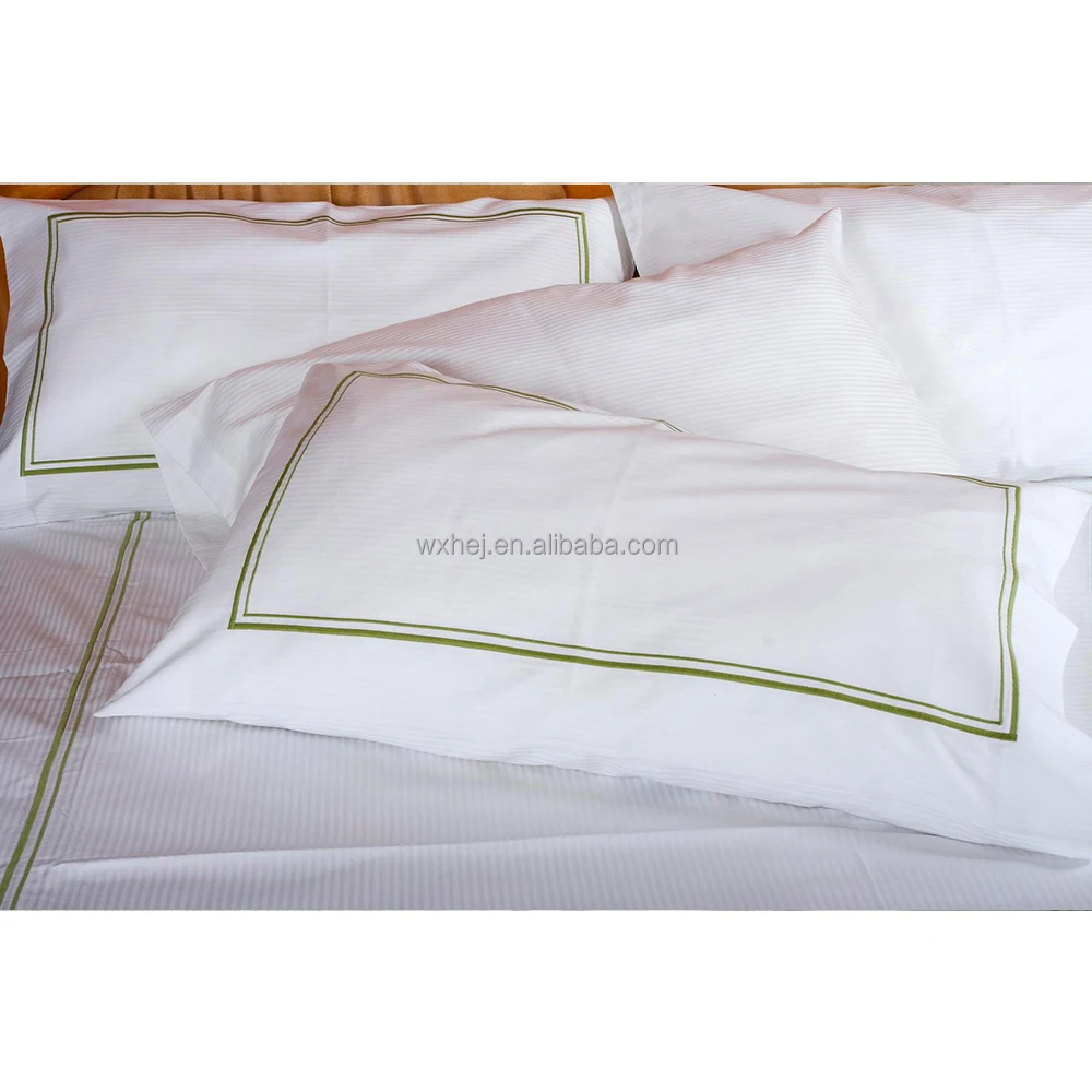 Белый queen size hotel вышитые наволочки